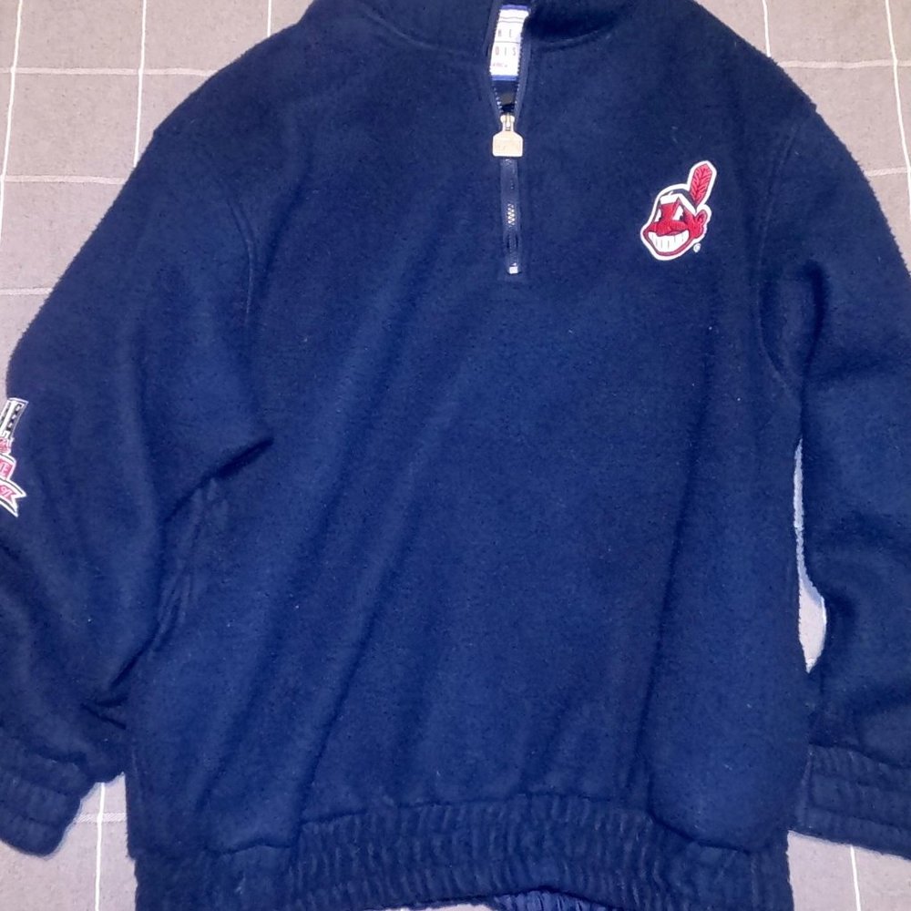 Large MLB Indians Chief Wahoo Sweater